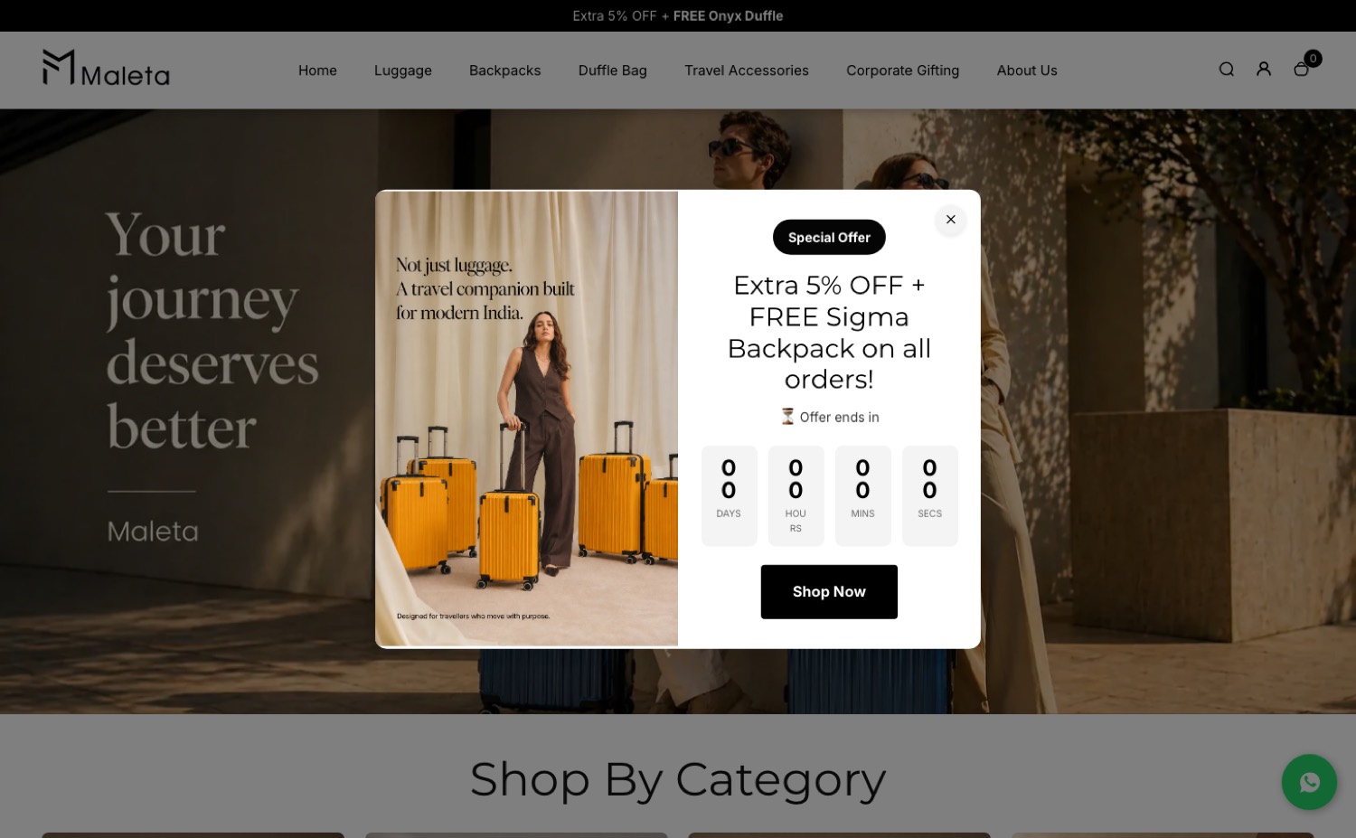 Maleta D2C luggage store